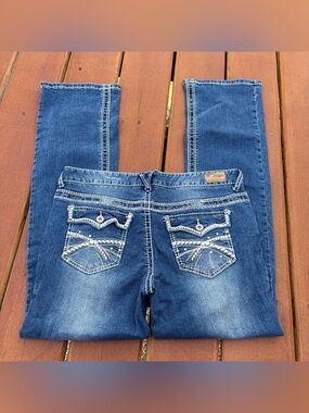 Reign Y2K Western Cowgirl Bootcut Jeans with Embellished Back Pockets